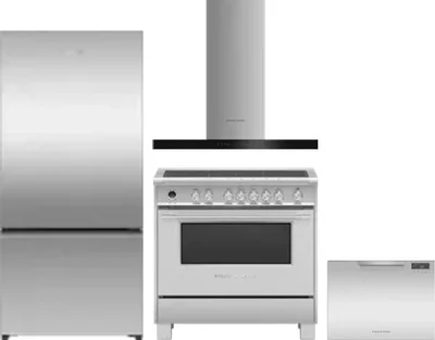 4 Piece Package Includes Refrigerator, Range, Hood And Dishwasher